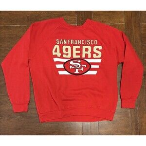Vintage San Francisco 49ers Women’s Size XL Red Crewneck Sweater NFL Football